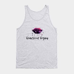 Vivacious Vegan with Purple Lips Tank Top